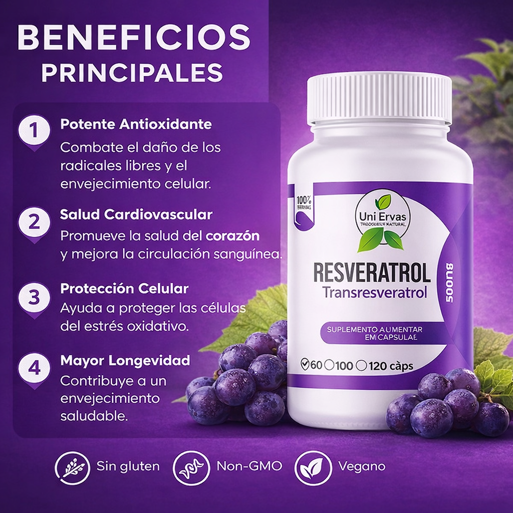 Resveratrol Vital® ORIGINAL – Formula Avanzada + eBook de Regalo