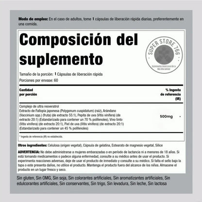Resveratrol Vital® ORIGINAL – Formula Avanzada + eBook de Regalo